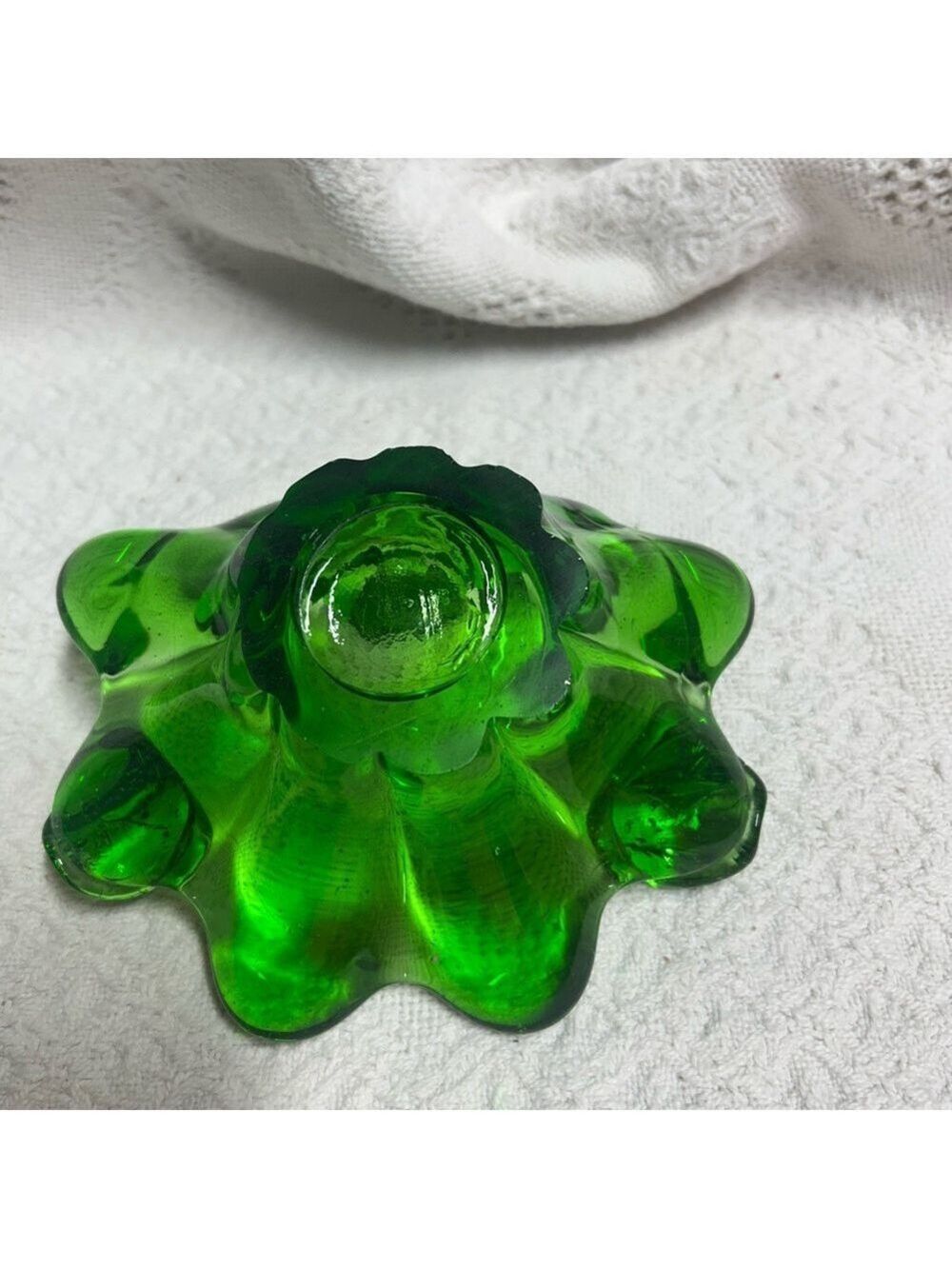 VTG Green Emerald  Sommerso Millefiori Murano Blown Art Glass Bowl Ashtray Italy - Picture 4 of 7